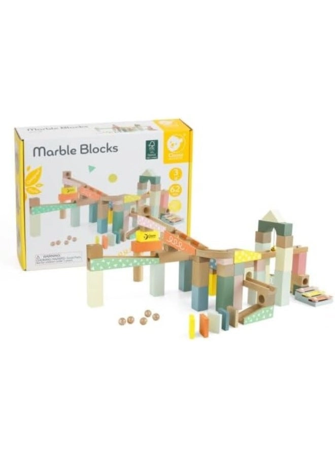Wooden Marble Maze Blocks - Wood Construction Multi color