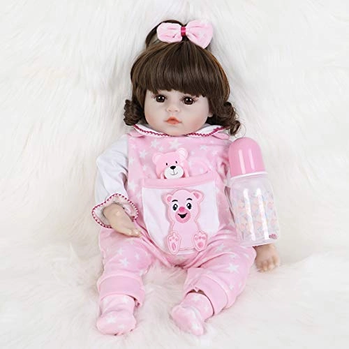 Reborn Baby Doll - 16 inch Vinyl Silicone girl Ages 3+ Gift Set