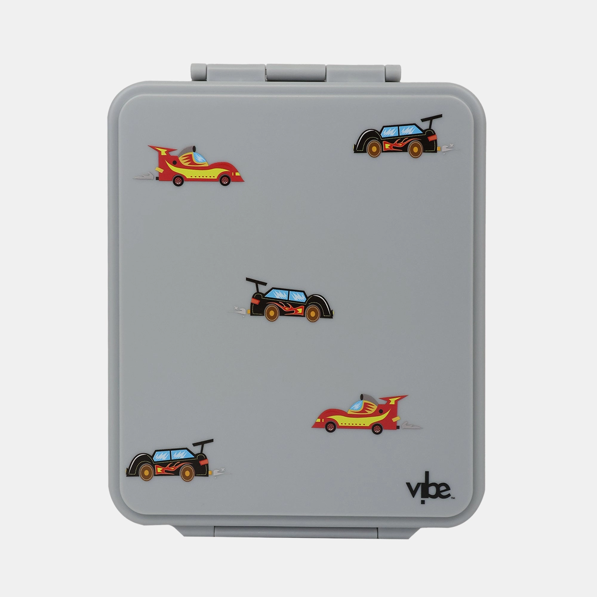 Vibe Mega Lunch Box - Grey Cars