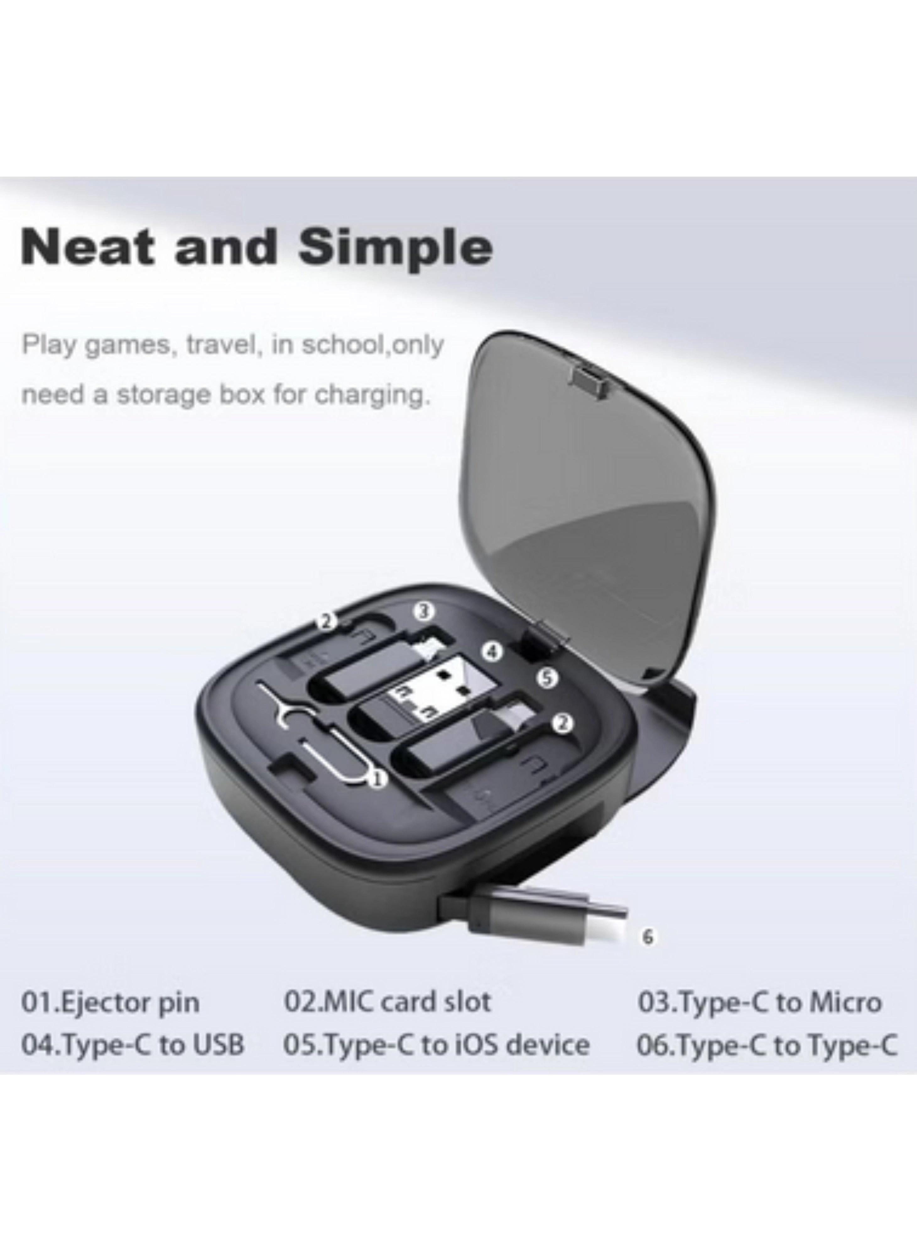 Retractable Kit Cable USB-C to iOS 0.9m