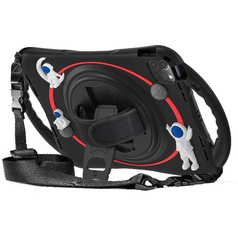 360 Rotation Strap Case with Kickstand and Stylus Pocket for iPad Pro 11-inch (2022, 2021) and iPad Air 10.9-inch (5th Gen)