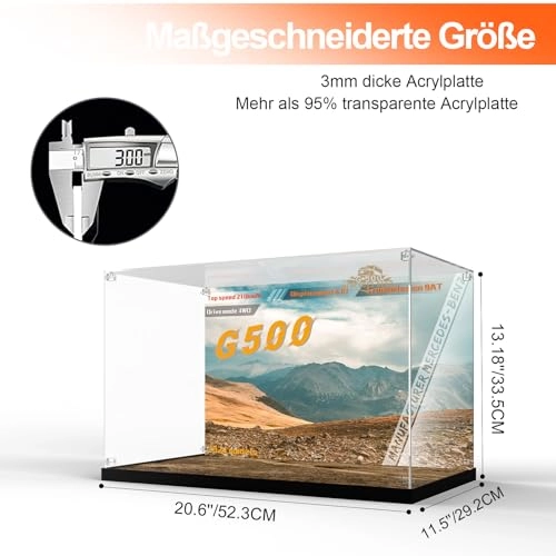 Acrylic Display Case for LEGO Technic 42177 Mercedes-benz G 500 Professional Line - 3mm thickness