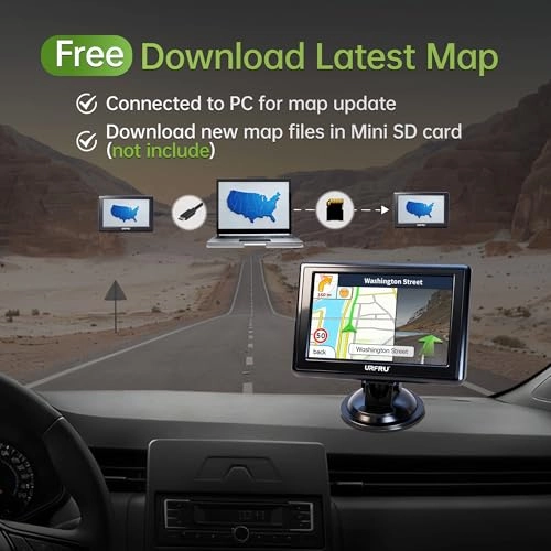 GPS Navigator for Trucks North American Q5-1 - 5 inch Free Lifetime Map Updates