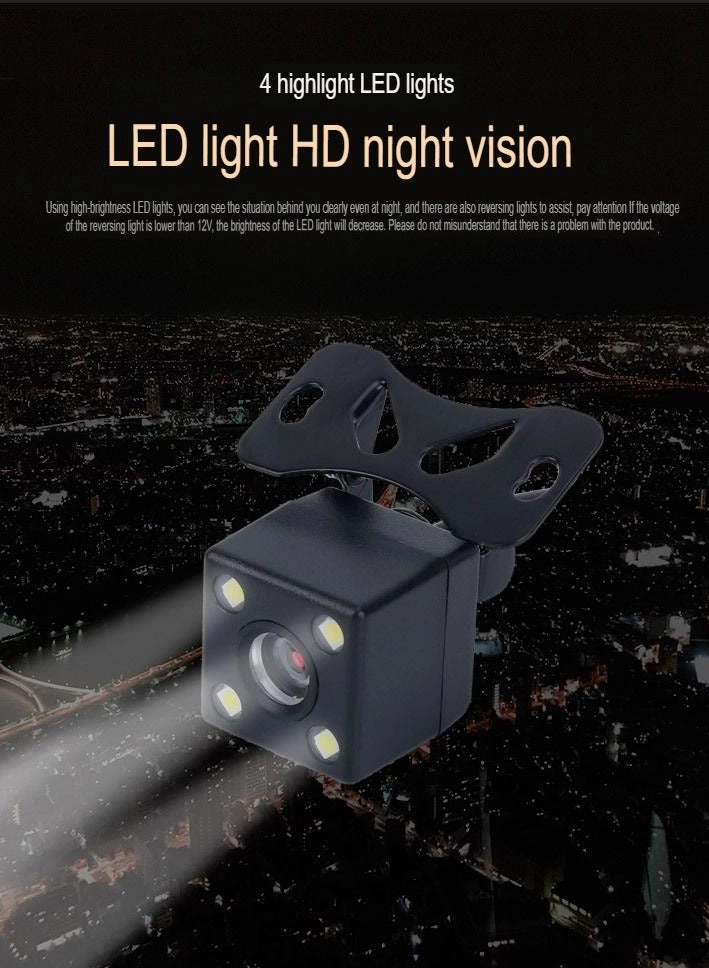 HD reversing camera with light - night vision 720*480 pixels