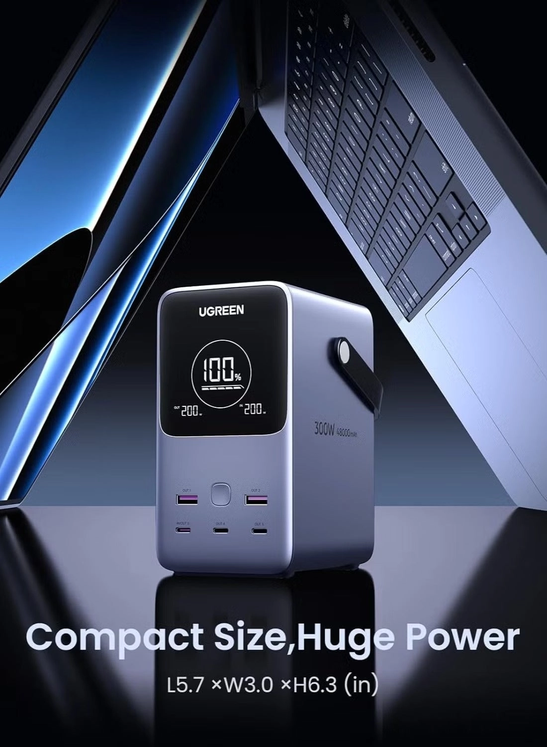 25286 - 48000mAh 300W Fast Charging 5 Ports USB C