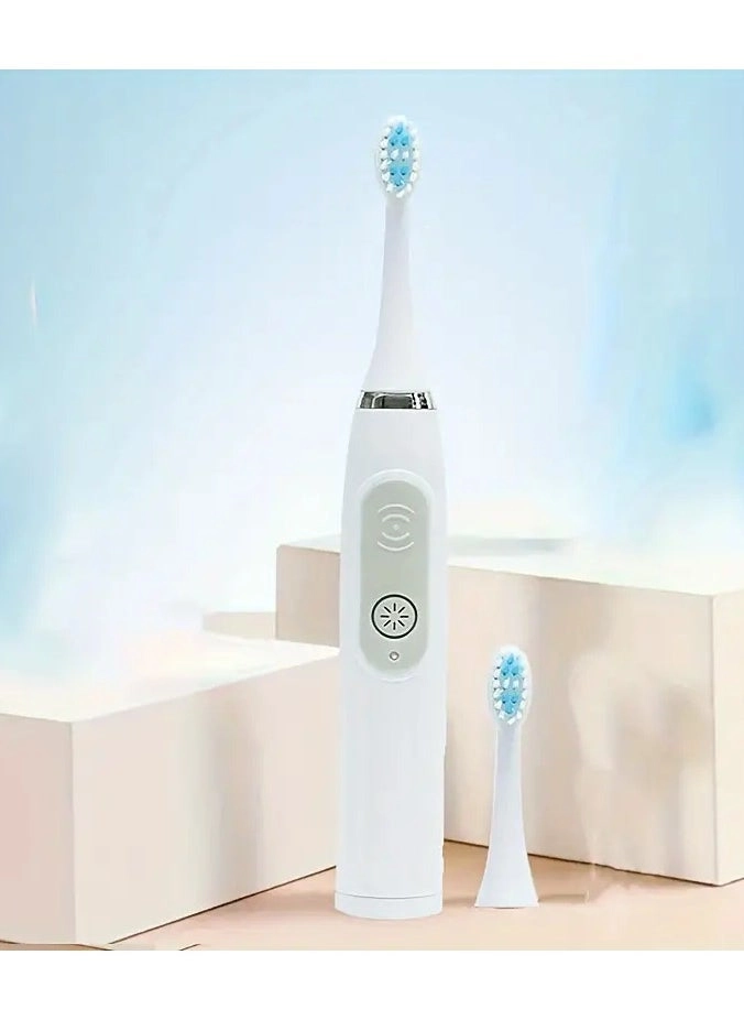 Electric Toothbrush - 2 Soft Bristle Brush Heads Travel