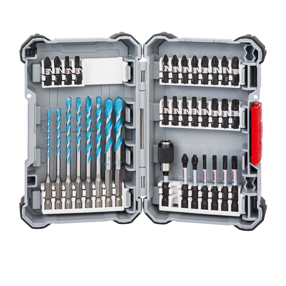 Bosch 35-piece Multi Construction Drill and Screwdriver Bit Set - Impact Control Pick and Click