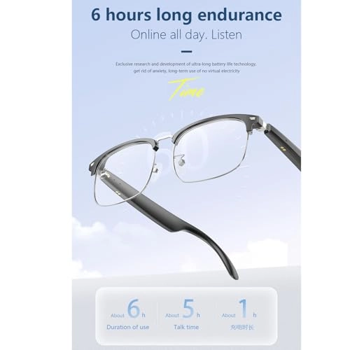2025 Upgraded Smart Glasses - BT 5.4 Speaker Microphone