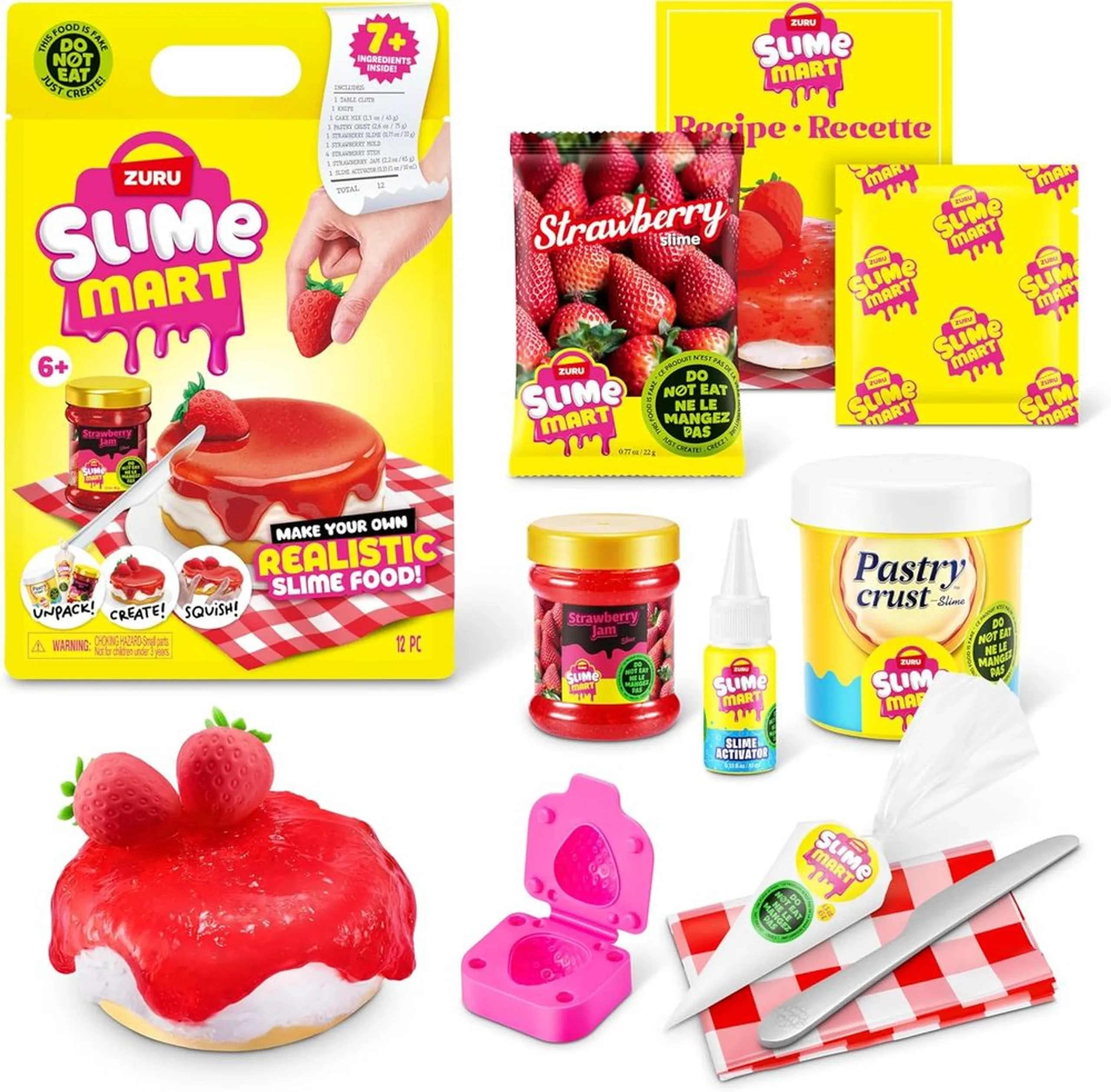 ZURU Slime Mart Strawberry Cheesecake Kit - 6+ years 12 pcs