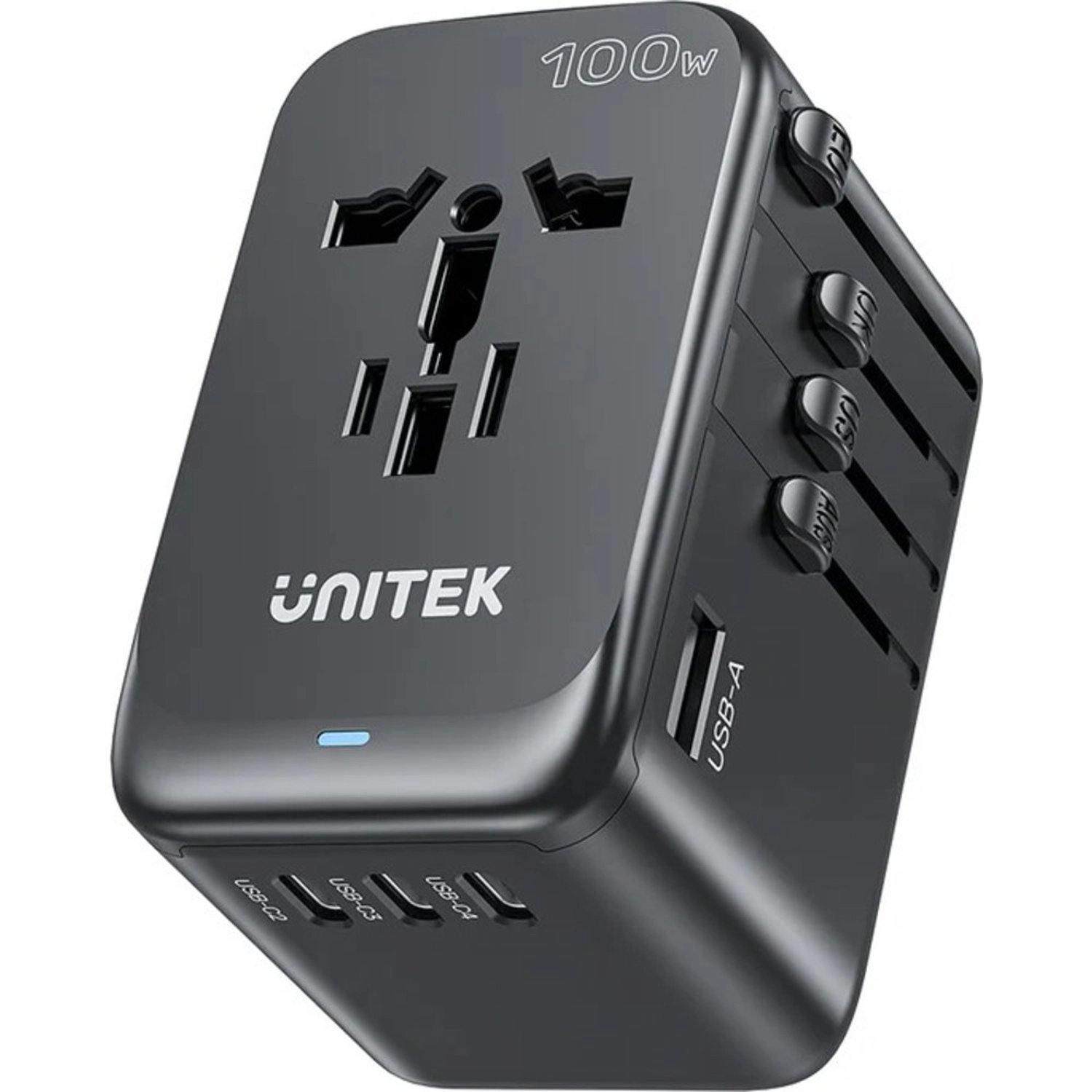 UNITEK Multi-Port Travel Adapter - EU UK AU US 100W