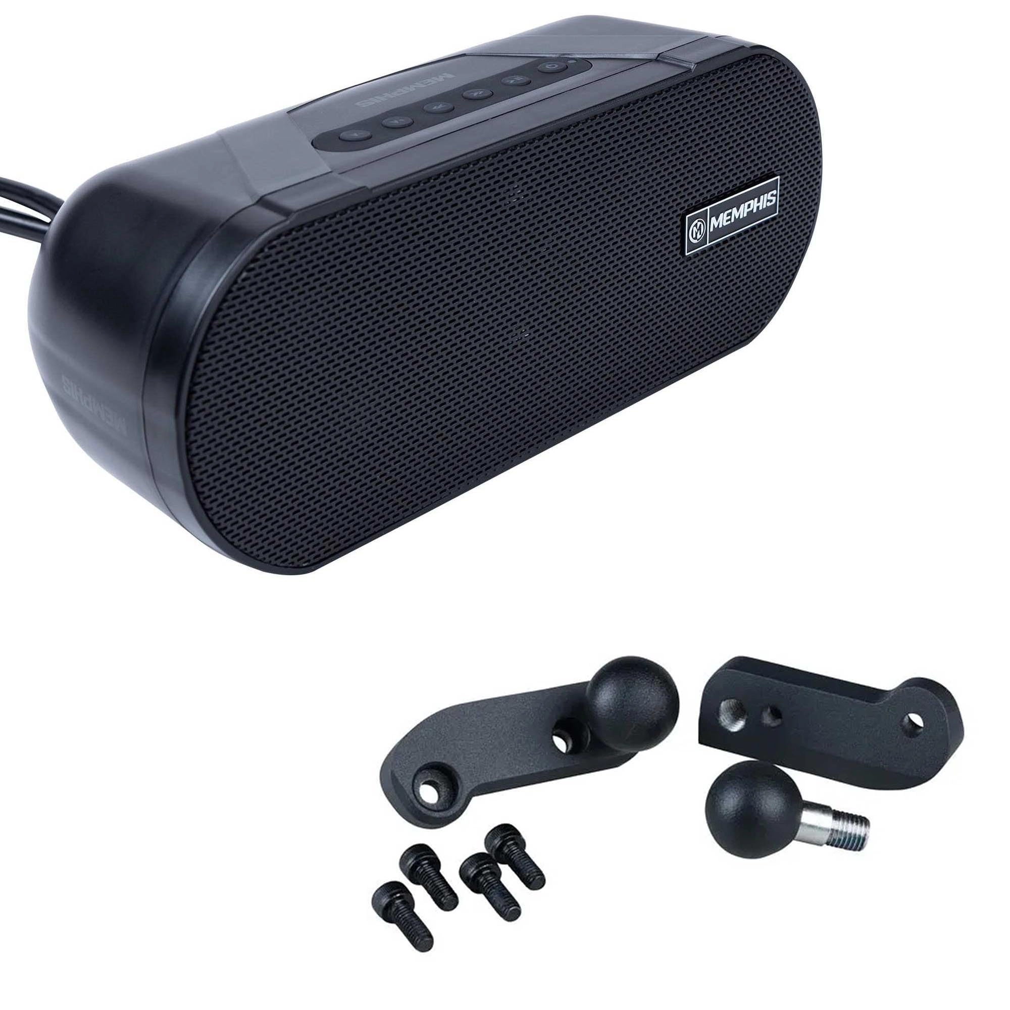 Memphis Audio MXASB9 - 100-Watt Bluetooth + RYKERBKT - Ryker 2019 up