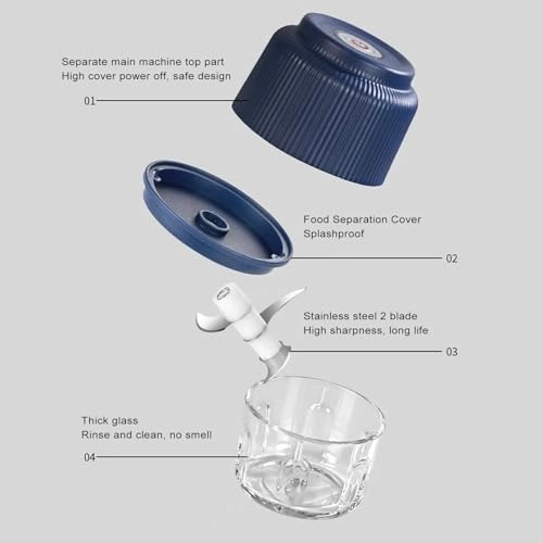 Electric Garlic Chopper - 260ml Li Battery