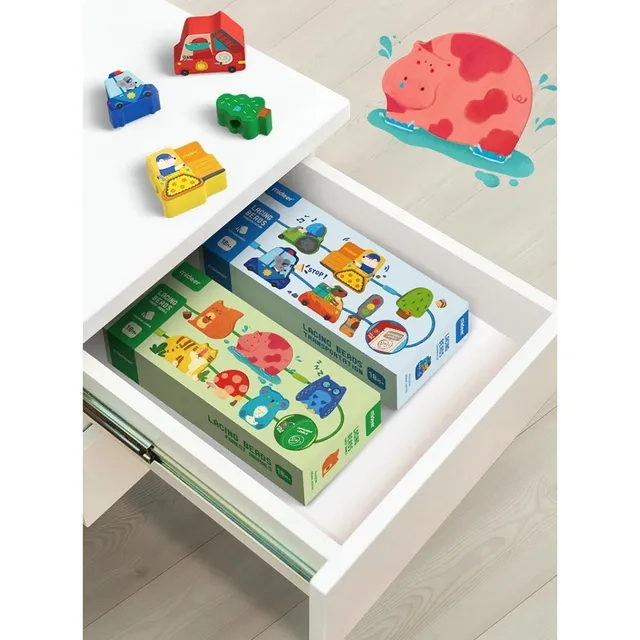 Lacing Beads Vehicles - 18 Months