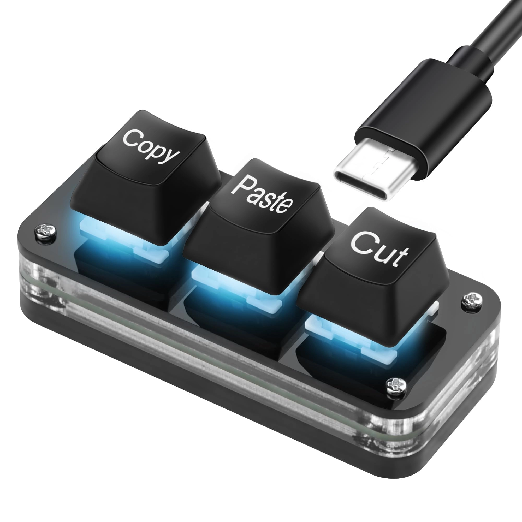 KOWVOWZ Mini 3 Key Macro Keypad - Wired