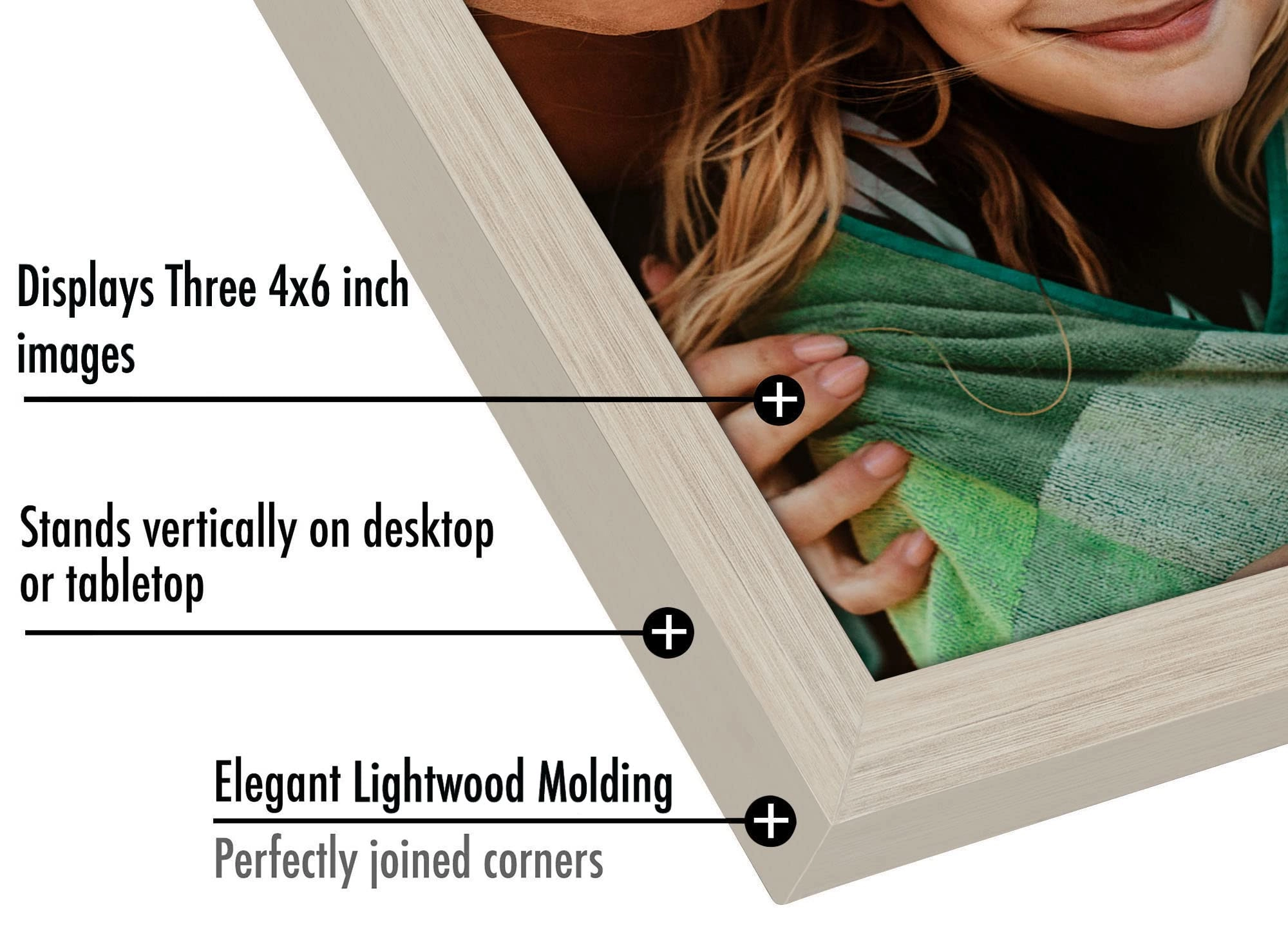 Hinged 3 Picture Frame - 5X7