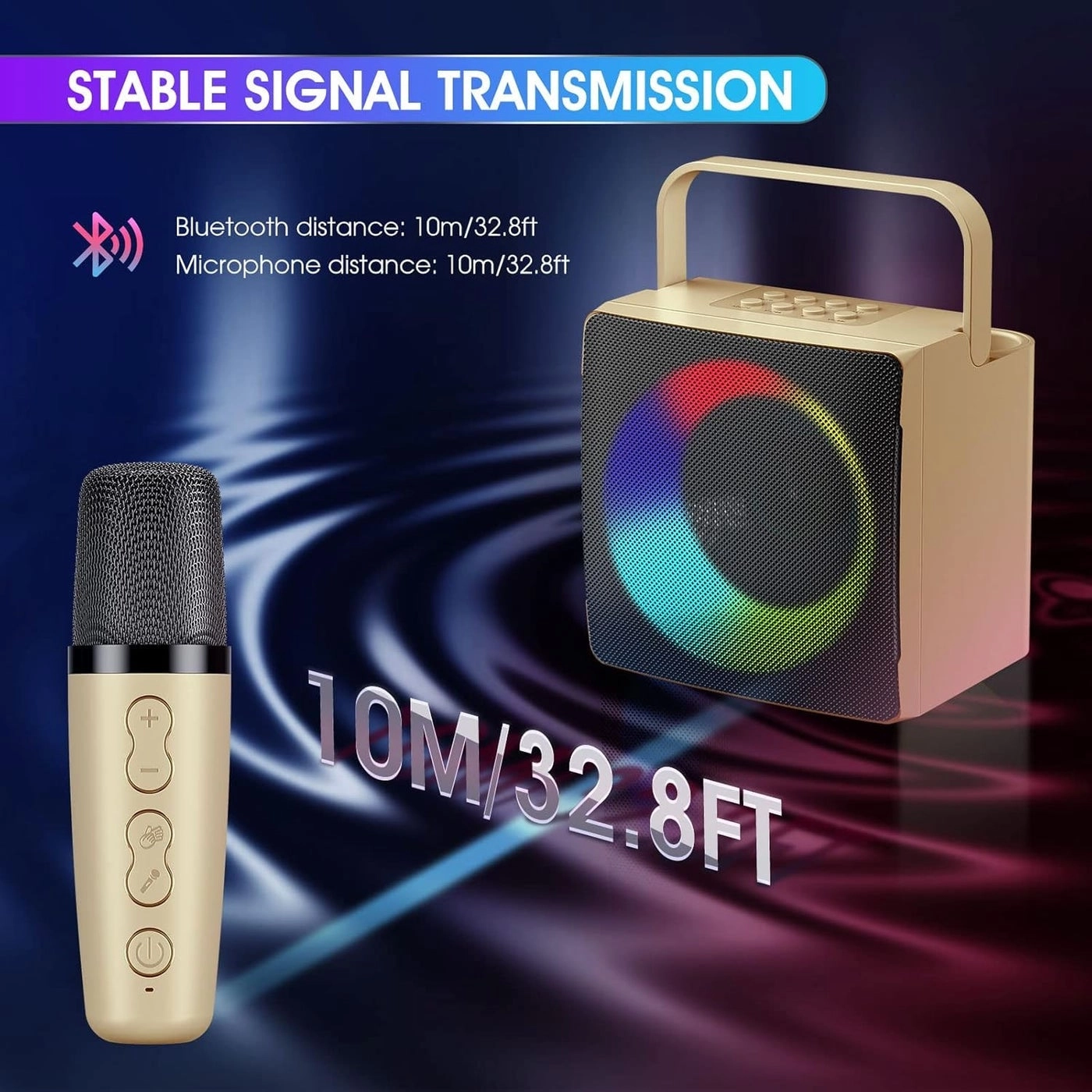 Wireless Karaoke Machine - two wireless microphones