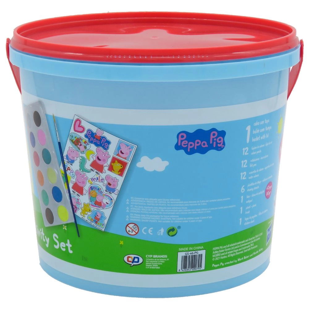 Art Set In Bucket - 46pcs watercolours felt-tip pens