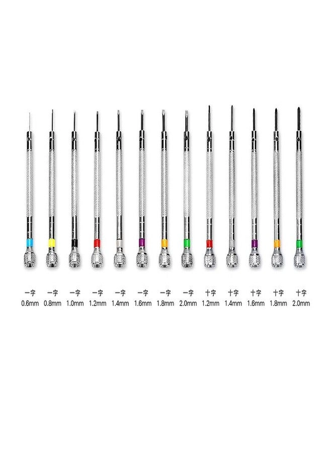 Micro Precision Watch Screwdriver - 13 Pcs 0.6-2.0 mm,1.2-2.0mm