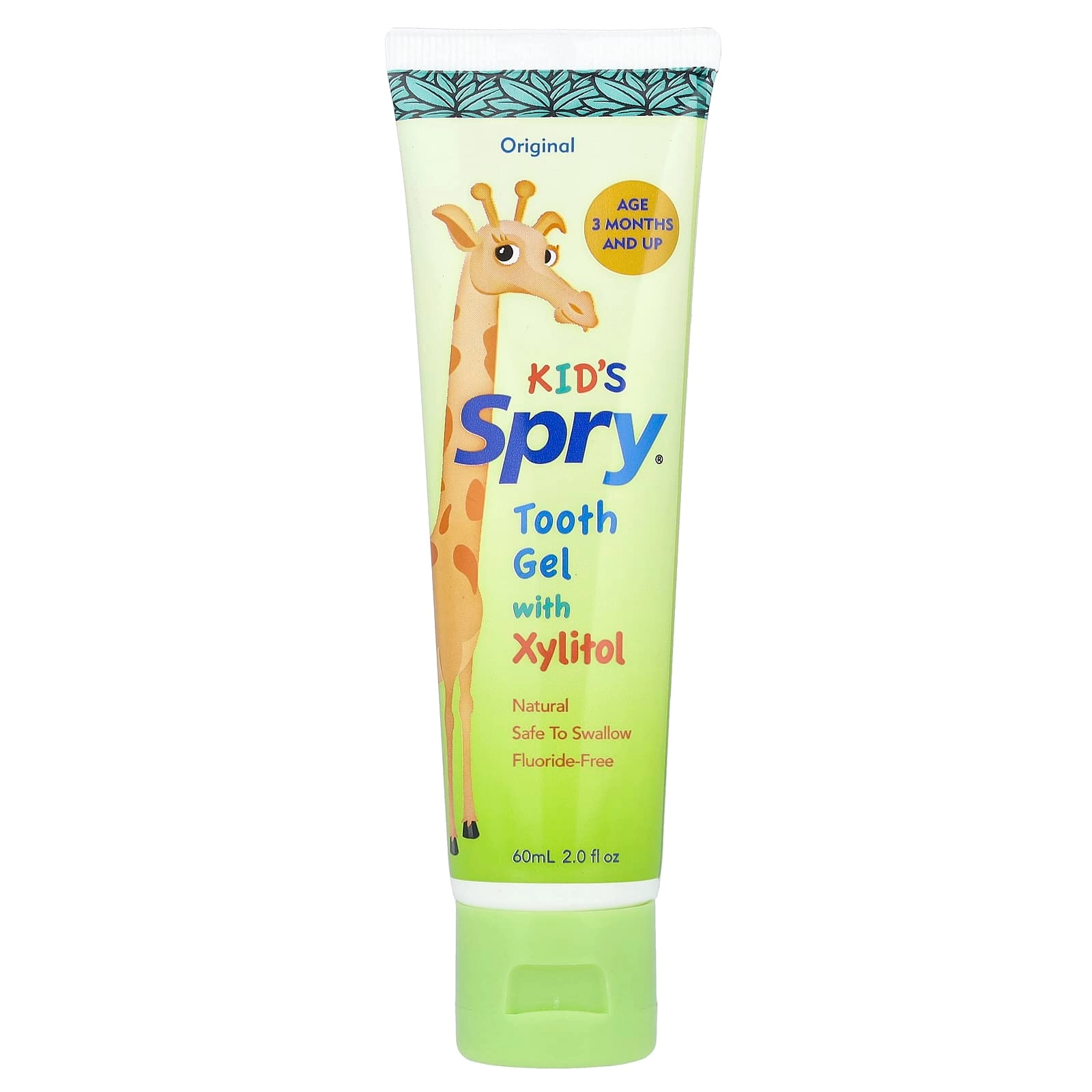 Xlear Kid's Spry Tooth Gel Xylitol Original Toothpaste 3 Months and Up 60 ml