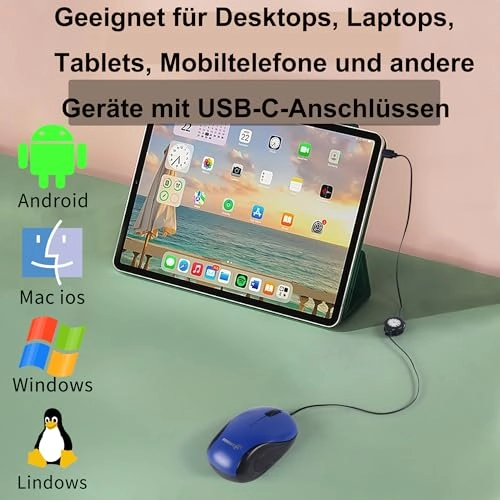 Mini USB C Wired Mouse - USB