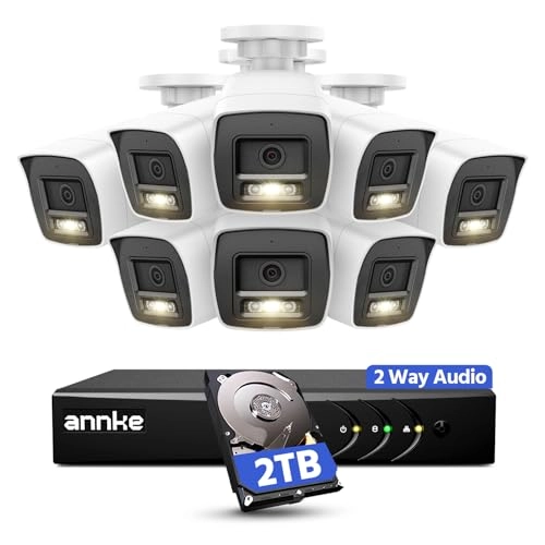 2MP Two-Way Audio Security Camera System - 8pcs 8 channels