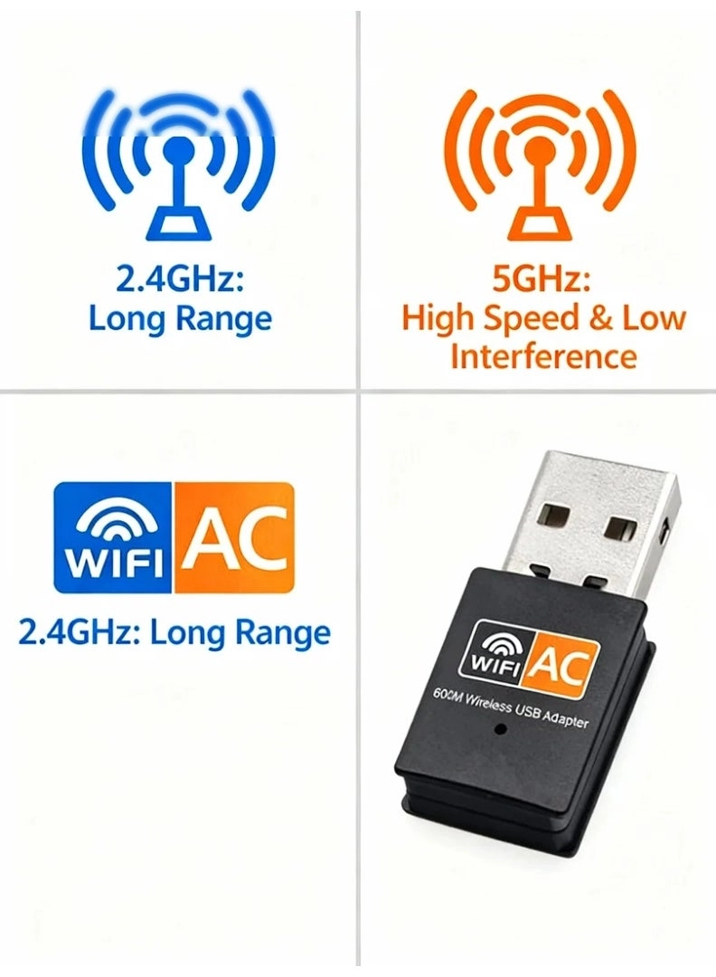 AC600 - Dual-Band USB WiFi Bluetooth