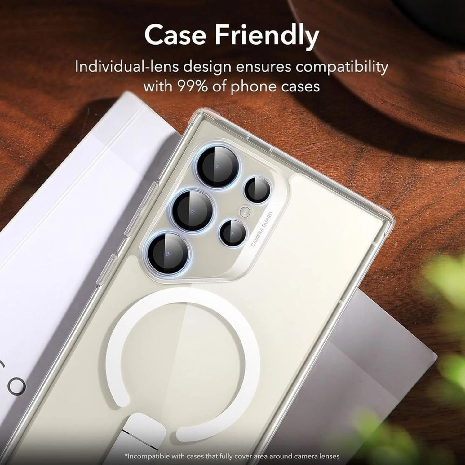 Clear Tempered Glass Camera Lens Protector for Samsung Galaxy S24 Ultra