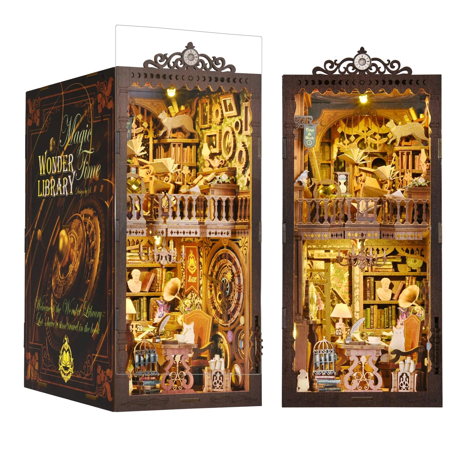 TOYQI Book Nook Kit - Magic Time Library