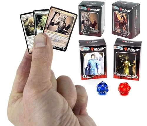 World’s Smallest Magic The Gathering: Ajani vs Nicol Bolas - 60 cards + Jace vs Vraska + Exclusive Playing Dice - 2 exclusive miniature playing dice