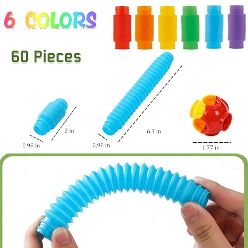 Pop Tubes - 36 months - 15 years 60 pieces