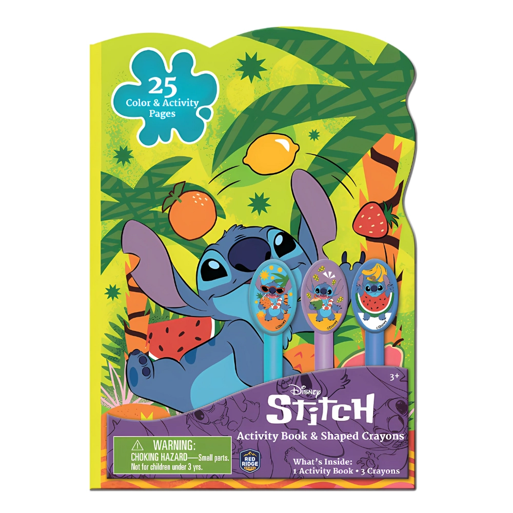 Disney Stitch Activity Book and Shaped Crayons - 3+ years