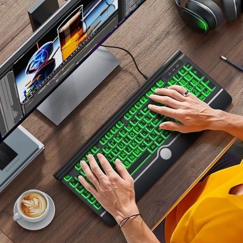 Large Print Backlit Keyboard - QWERTY Wired/Wireless