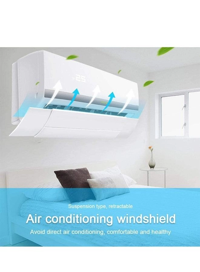 fashionhome Scalable Hanging-Type Air Conditioning Windshield - White 60 cm-115 cm