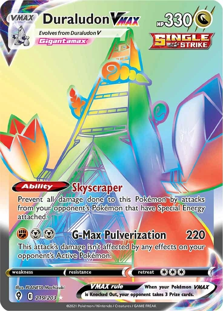 Pokemon USA, Inc. Duraludon VMAX 219/203 - Evolving Skies Secret Rare