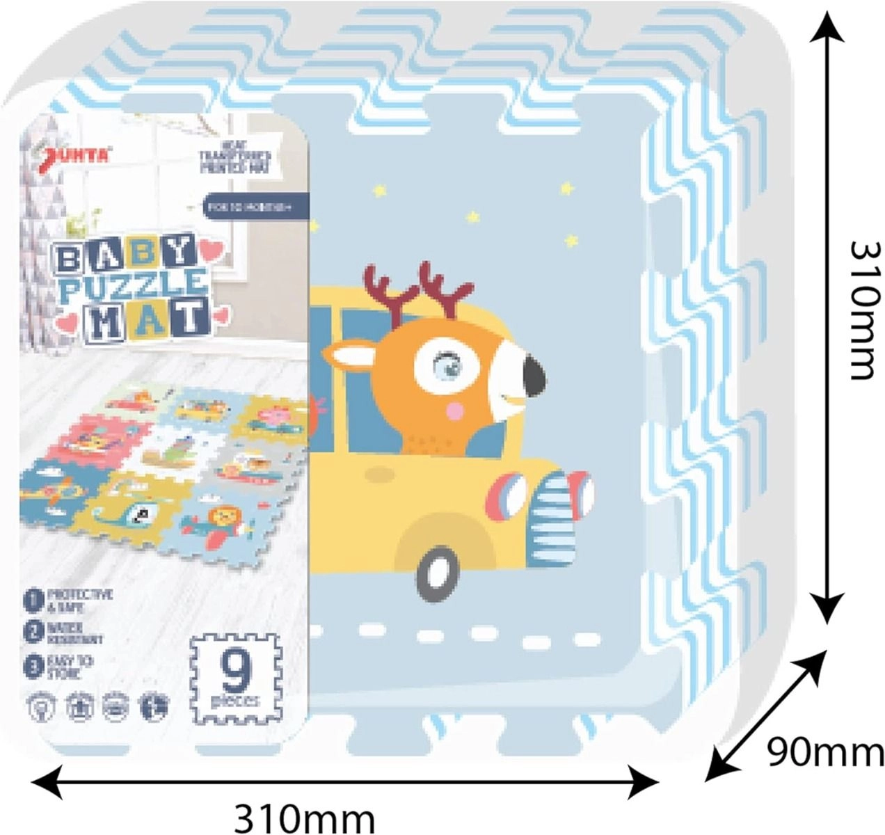 Transportation And Animals Puzzle Mat - 10 Months 9 pieces