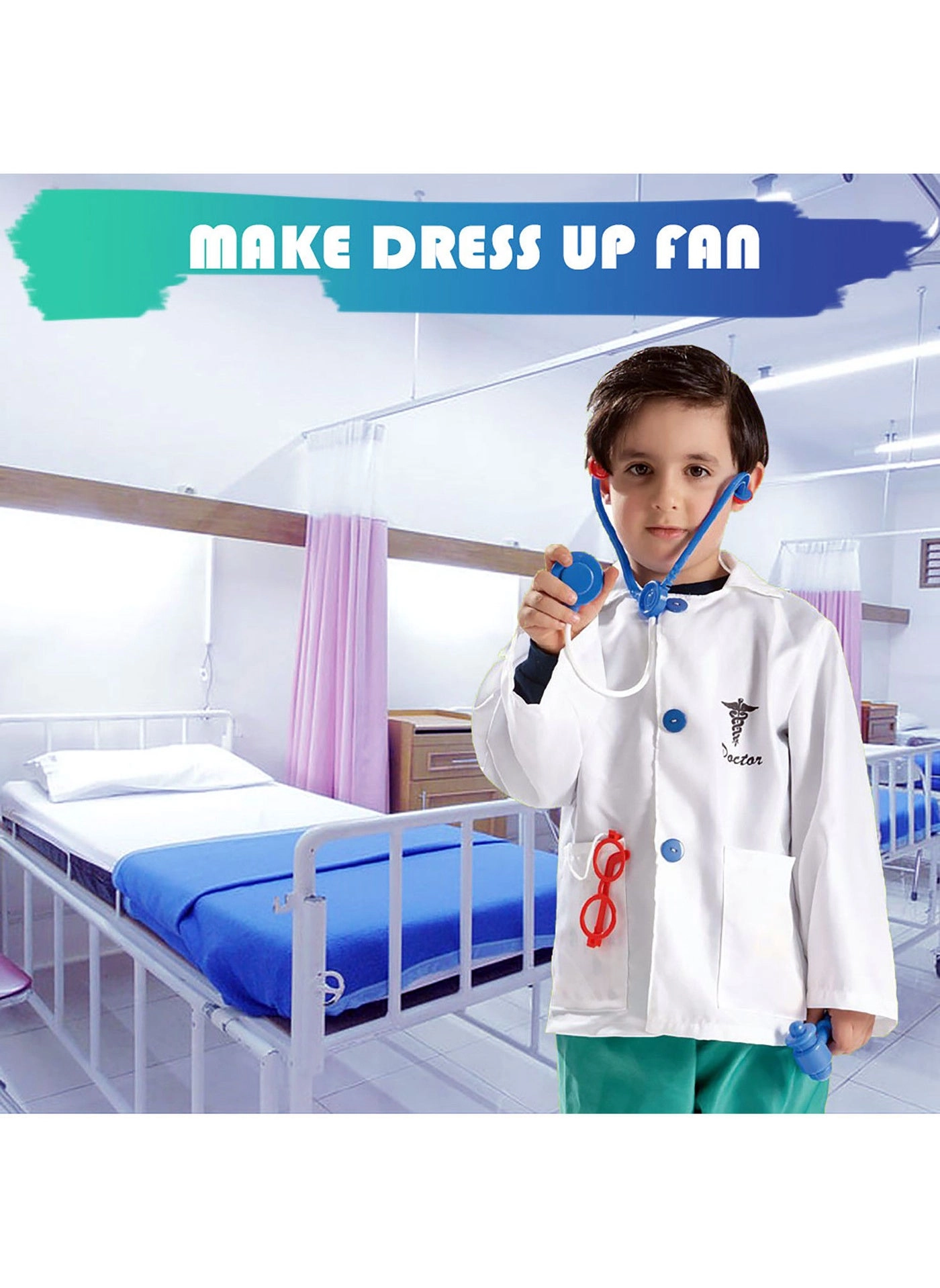 Doctor Role Play Costume Set - 30 cm Doctor 1X 3+ Years