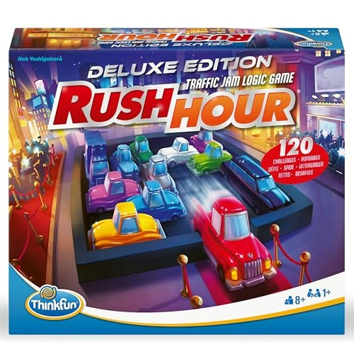 Rush Hour Deluxe - Logic Game 120 Puzzles Metallic Cars