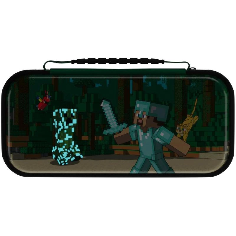 Nintendo Switch Travel Case - Minecraft Forest Battle Green
