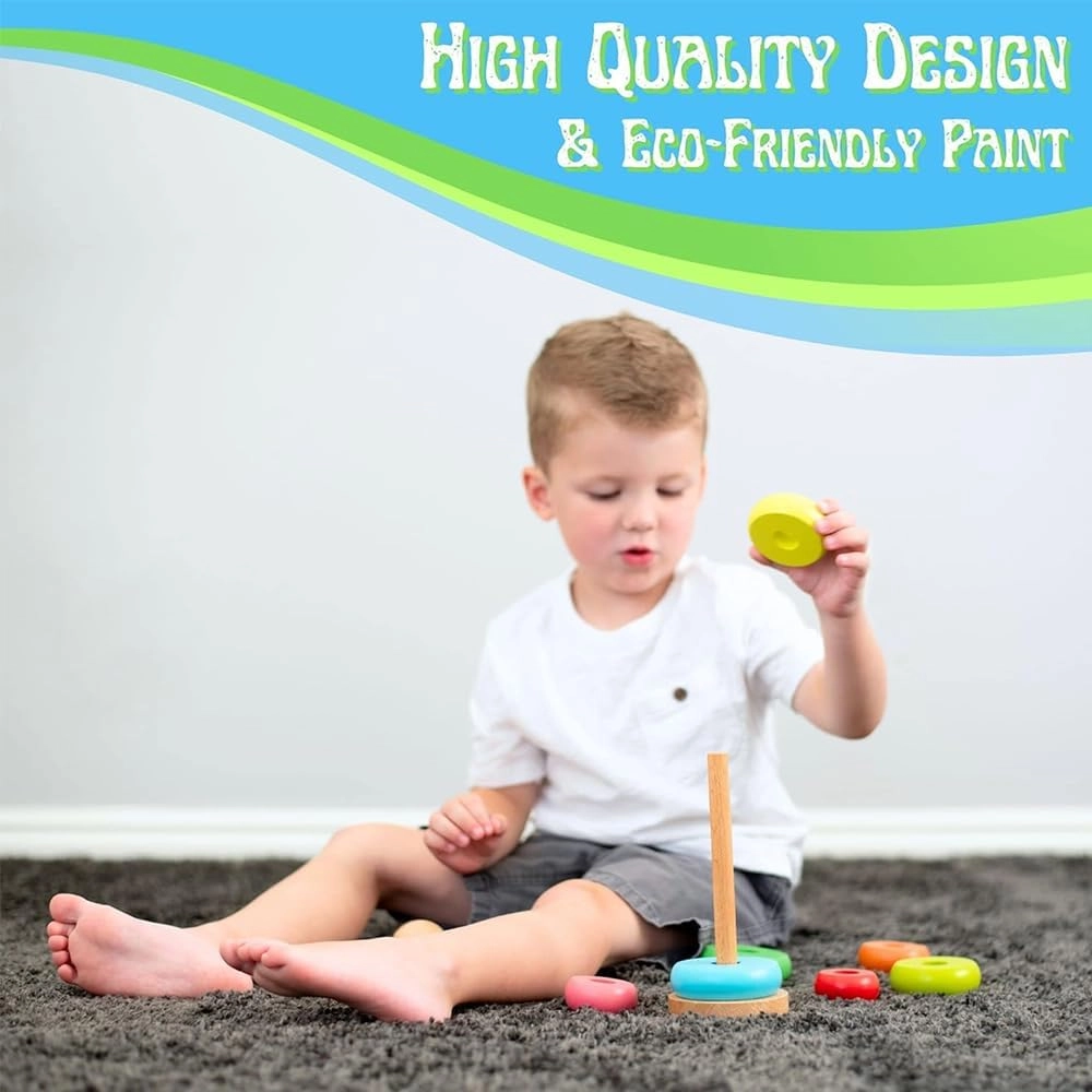 Magnetic Wooden Fishing Game - Montessori Shape Sorting Color Matching
