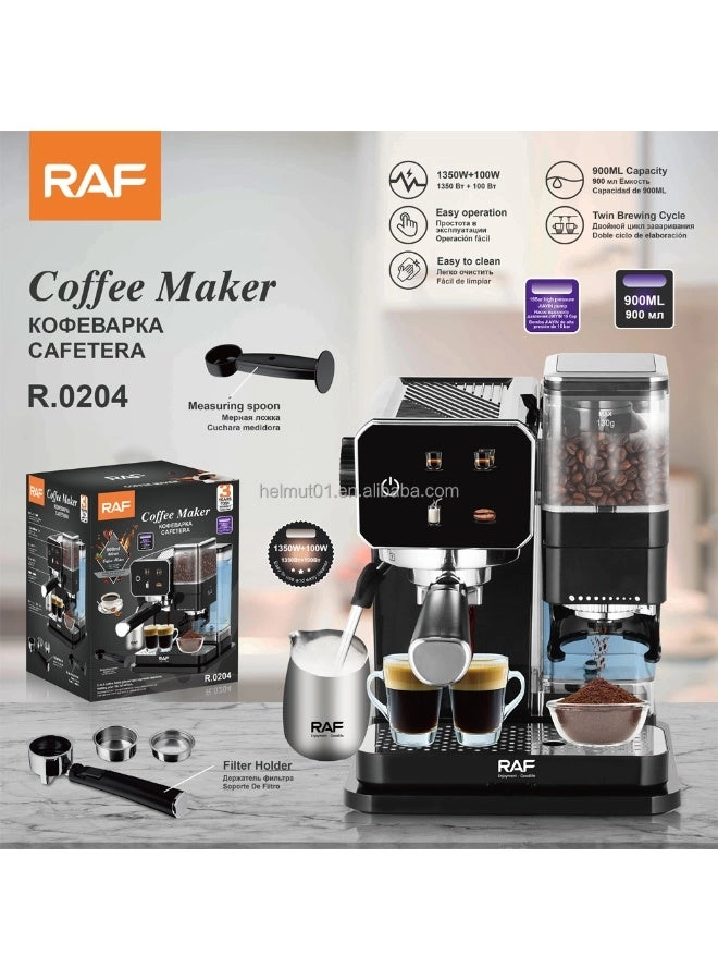 R.0204 - Built-in Grinder & Milk Frother Twin Brewing Cycle
