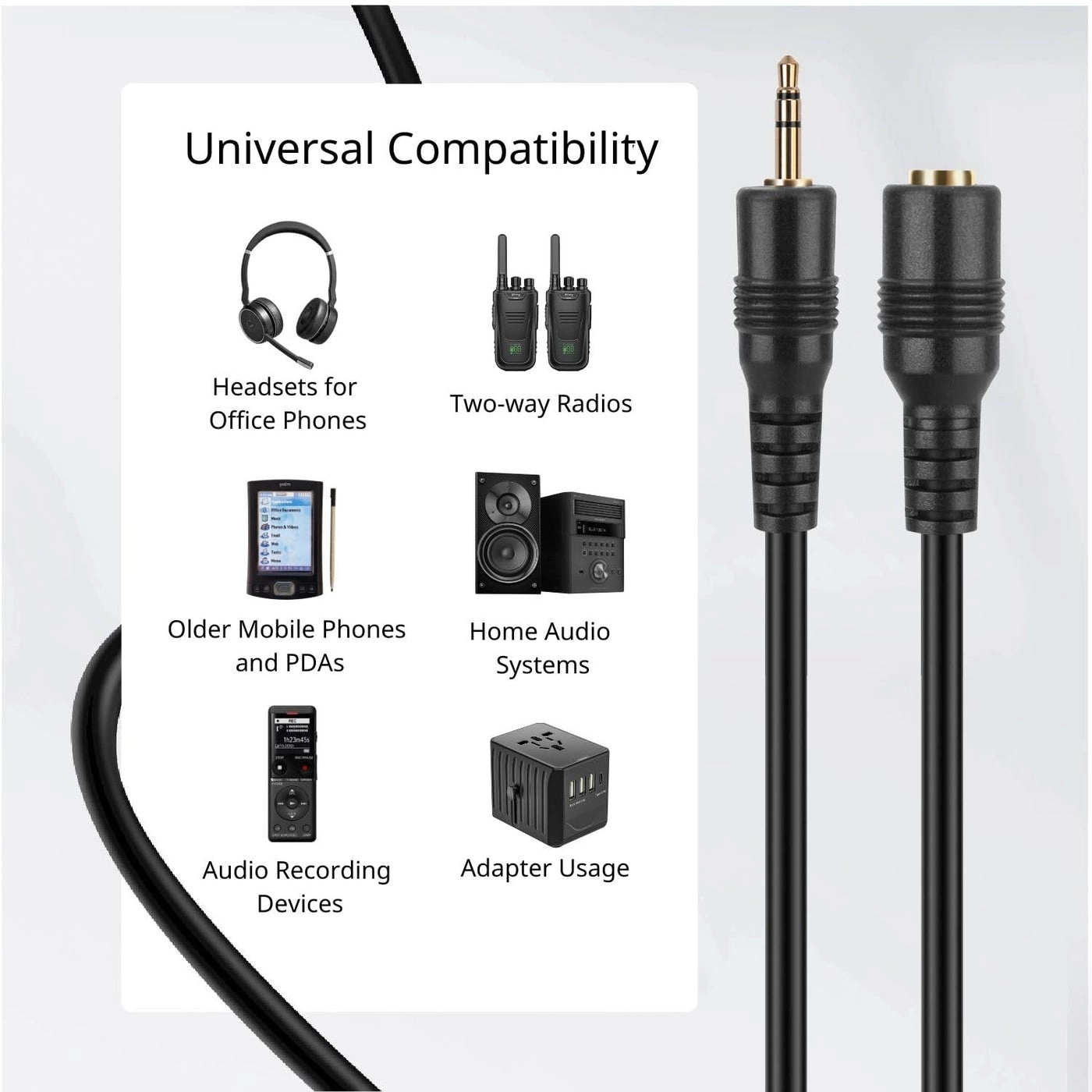 2.5mm Extension Cable - 10 Feet