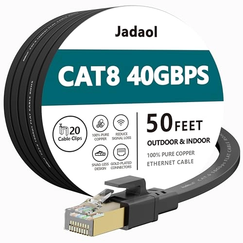 Jadaol Cat8 Ethernet Cable - 50 FT
