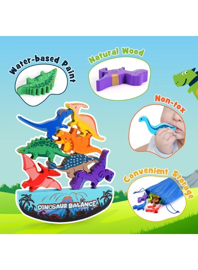 Dinosaur Stacking - Wood multicolour