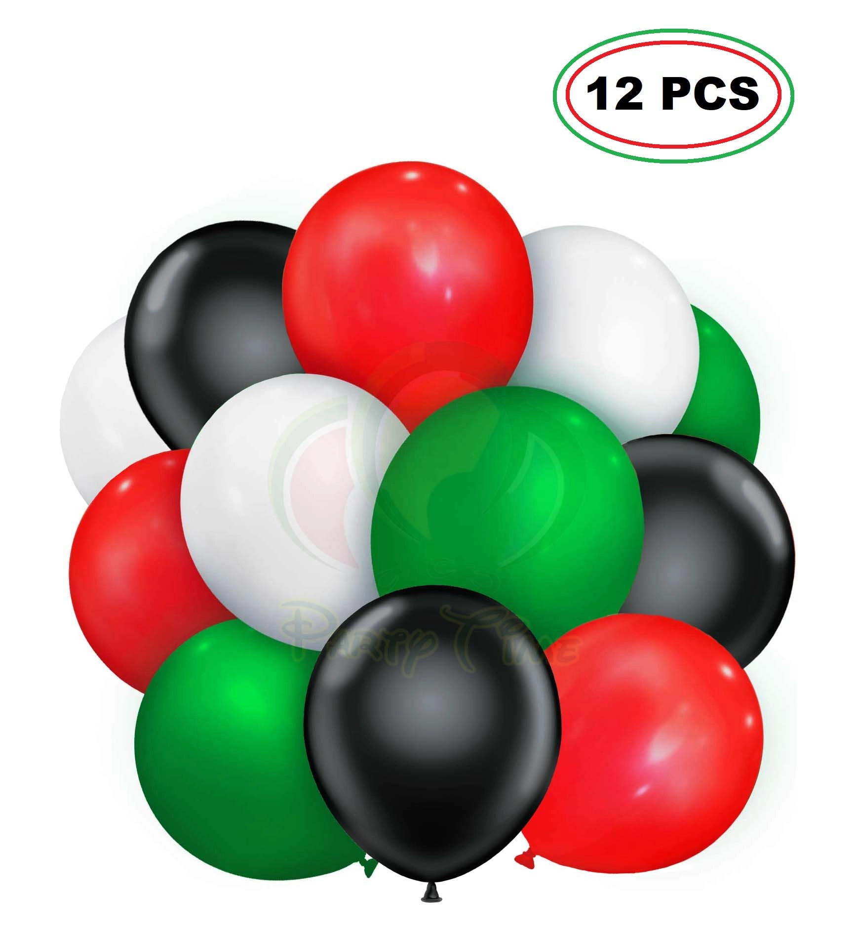 Party Time Trading LLC UAE National Day Latex Balloon Set - 12-Piece