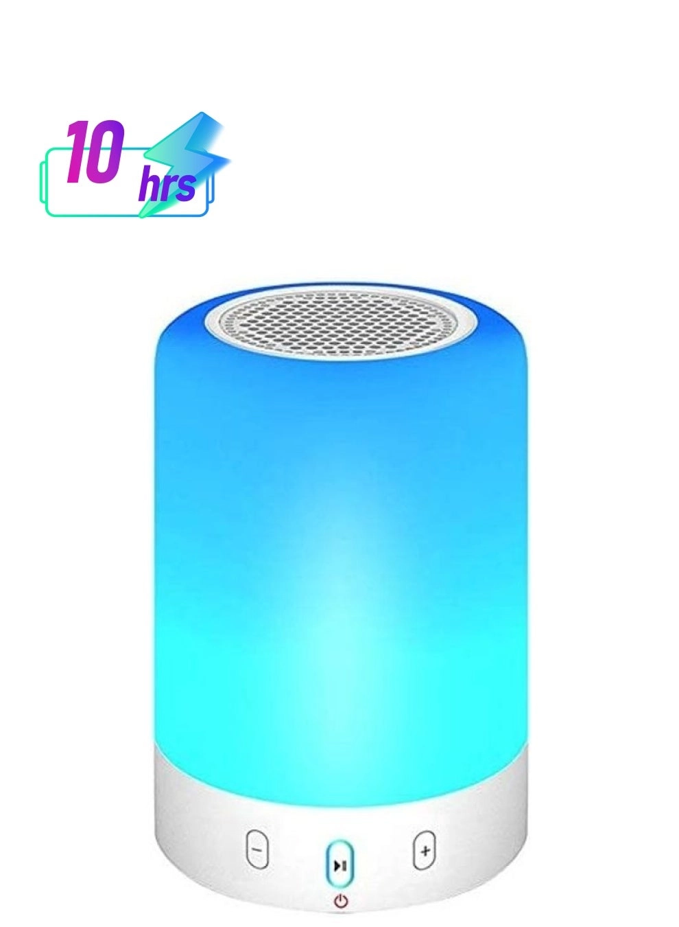 Night Light Bluetooth Speaker - Built-in 3.7V 2000mAh Lithium Ion Battery blue