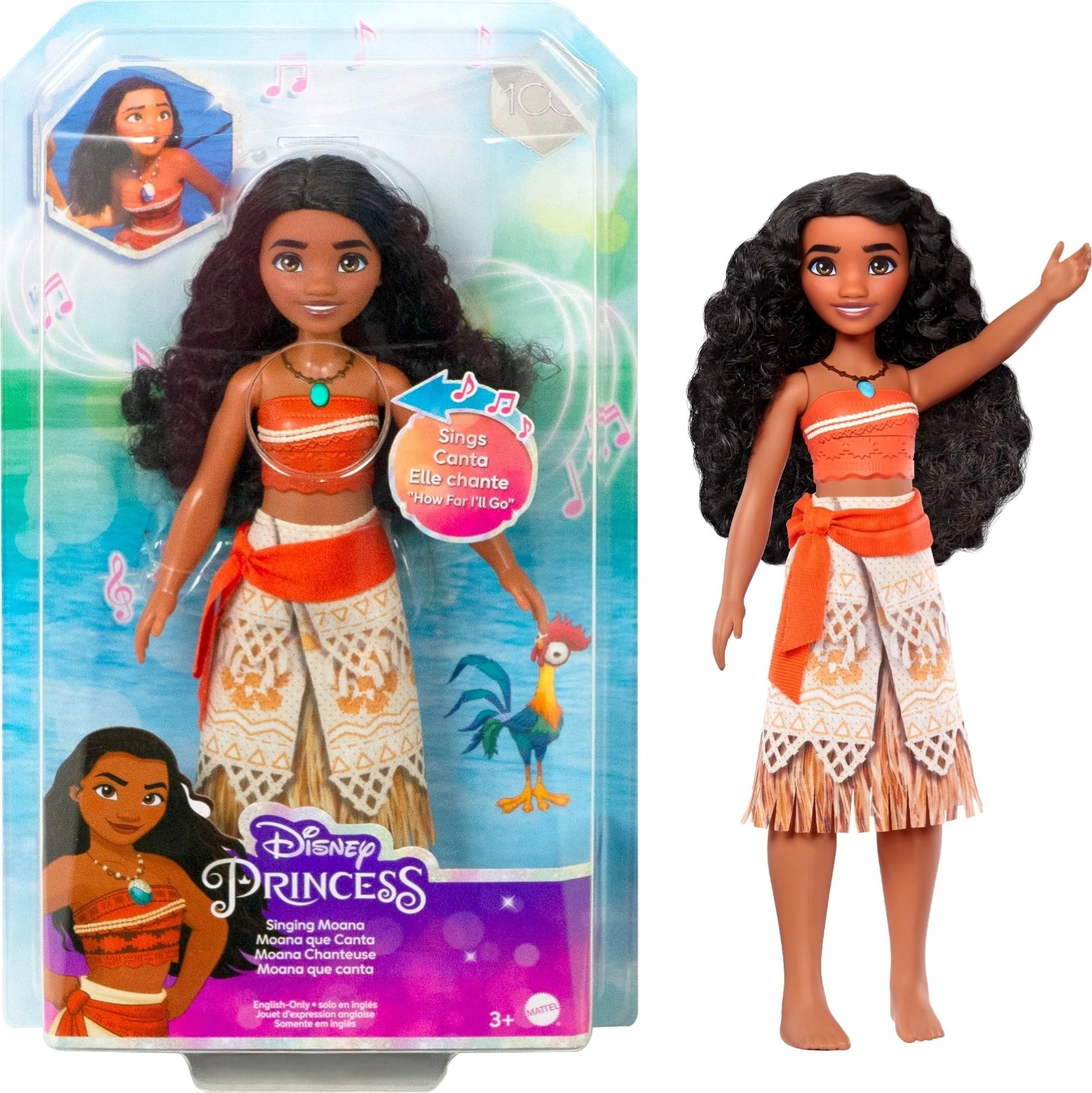 Mattel Moana Doll - Singing Signature Clothing Ages 3+