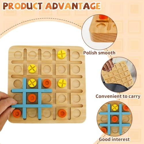 Wooden Tic Tac Toe Game