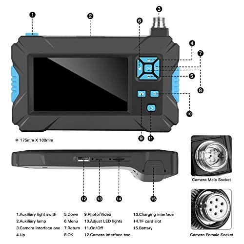 HD Borescope - 1 meter 3 meters 5 meters 10 meters 8mm