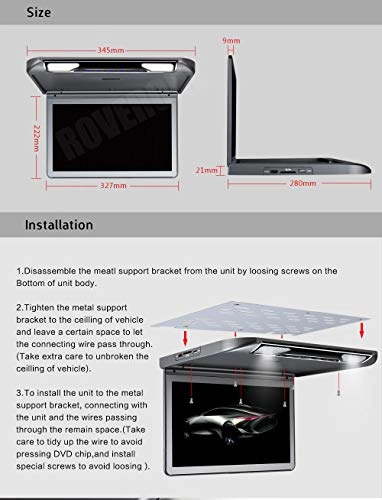 Flip Down Unit - 13.3 Inches