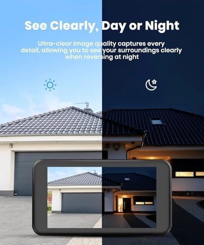 Magnetic Solar Wireless Backup Camera - Night Vision Wireless 1080P